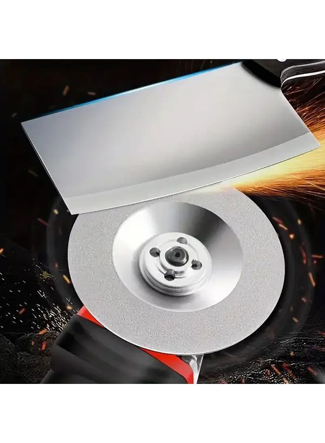 1pc 4 Inch Heavy Duty Diamond Grinding Wheel Industrial Abrasive Ultra Hard Sharp Disc For Professional Metal Grinding Polishing Compatible With Steel Aluminum Cast Iron Stainless Steel - Image 1