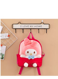 Y&D Kawaii Plush My Melody Bag for Girls  Kuromi Plush Backpack CutePlush Bag Cartoon Shoulder Bag Cute AnimeMy MelodyBag Plush Shoulder Bag Anime Toy Bag for Anime Fans  - Image 1