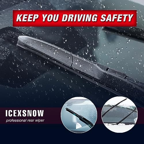 icexsnow IceXsonw 3 Wipers Windshield Wiper Blades Replacment for Chevrolet Chevy Trax/Buick Encore 2021 2020 2019 2018 2017 2016 2015 2014 2013-26"/14"/10" Windshield Wiper Blades,Top Lock - Image 3