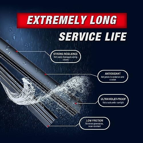 icexsnow IceXsonw 3 Wipers Windshield Wiper Blades Replacment for Chevrolet Chevy Trax/Buick Encore 2021 2020 2019 2018 2017 2016 2015 2014 2013-26"/14"/10" Windshield Wiper Blades,Top Lock - Image 2