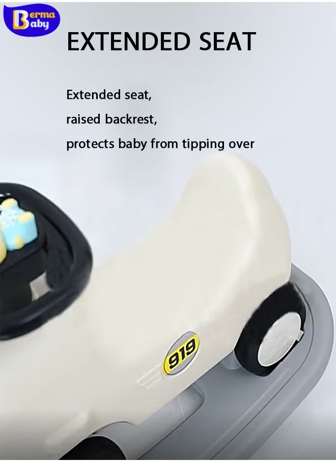 Baby Walker - 3-in-1 Rocking Horse, Rocking Animal and Ride-On Car with Removable Balance Board, Rocking Chair with Wheels, Steering Wheel and Backrest, Balance Car Swing Toy for Babies 18 to 72 Months (Airplane) - Image 1