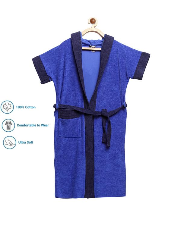 ELEVANTO Kids Hooded Bathrobe Set Bathrobe for GirlsChildren Hodded Bath Robe Bathrobe Gown Ideal for GirlsBoys Childrens Hooded Bath Robe - Image 2