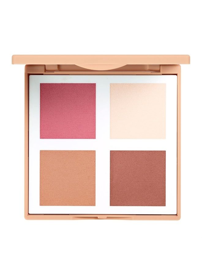 3INA MAKEUP - Cruelty Free - Vegan - The Matte Face Palette - 4 contouring shades for face, eyes and lips - Contouring palette - Easy to blend - Made in Europe - Image 1