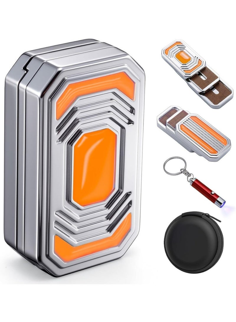 YOUGE Magnetic Fidget Slider 3 Layer,Fidget Spinners,Fidget Toys Adults for Stress Relief ADHD Anxiety with Click Sound, Portable Desk Fidget Gadget, Gifts for Boyfriend Husband Father - Image 1