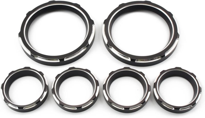 QASULER Motorcycle Speedometer Trim Ring Kit - Image 3