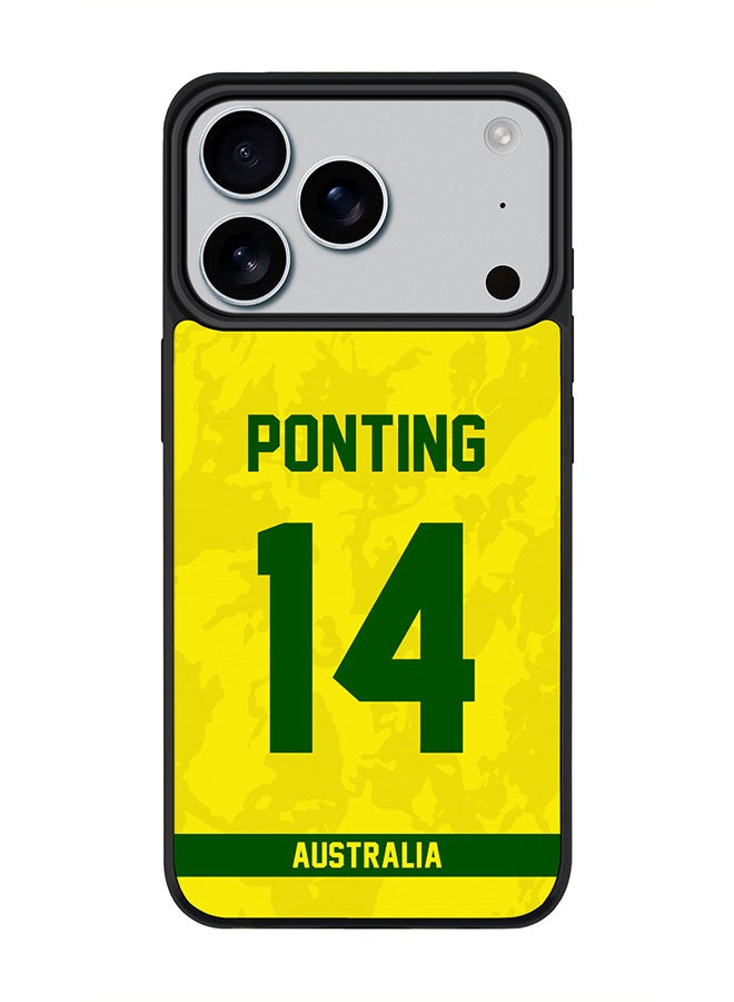 Stylizedd iPhone 17 Pro Case, [Compatible with MagSafe] Slim Magnetic cover Phone Case iPhone 17 Pro -Australia Ricky Ponting, Jersey No 14 - Image 1