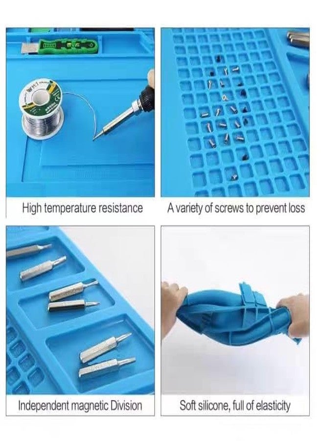 SpareFly Anti Static Magnetic Silicon Soldering Mat for Mobile and Laptop Repair Work Station - Image 3