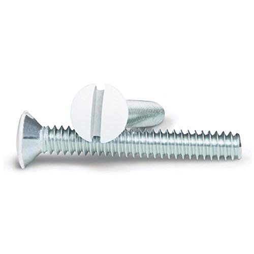 Cmple - Single RJ11 Connector with 4 Conductors Phone Wall Plate Jack 6P4C Telephone Single Jack Wallplate with Screws - Image 3