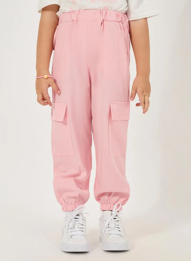 Styli Butterfly Print Oversized T-Shirt & Cargo Pants Set