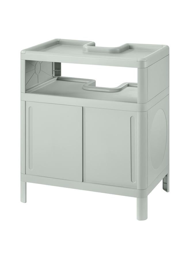 Zaboon Wash-Basin Base Cabinet, With Sliding Doors/Green, 50X33X57 Cm - Image 1