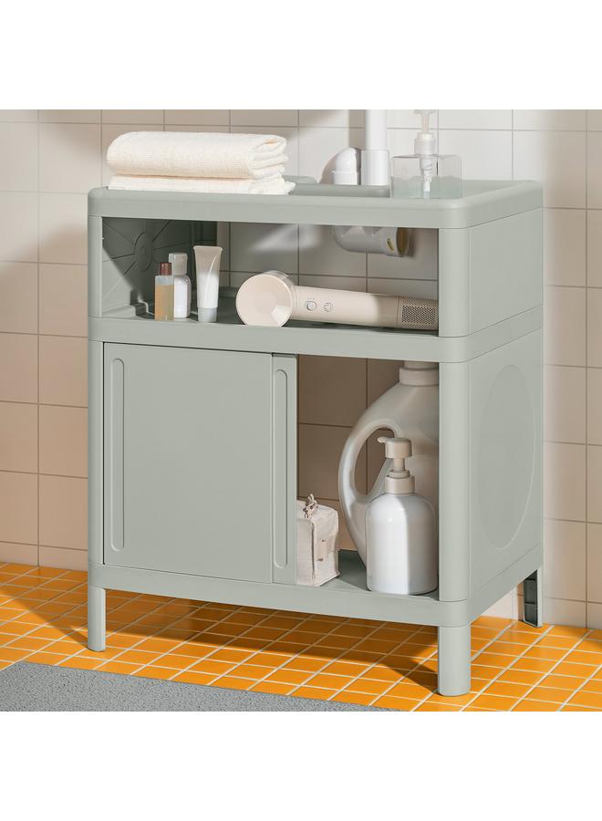Zaboon Wash-Basin Base Cabinet, With Sliding Doors/Green, 50X33X57 Cm - Image 4