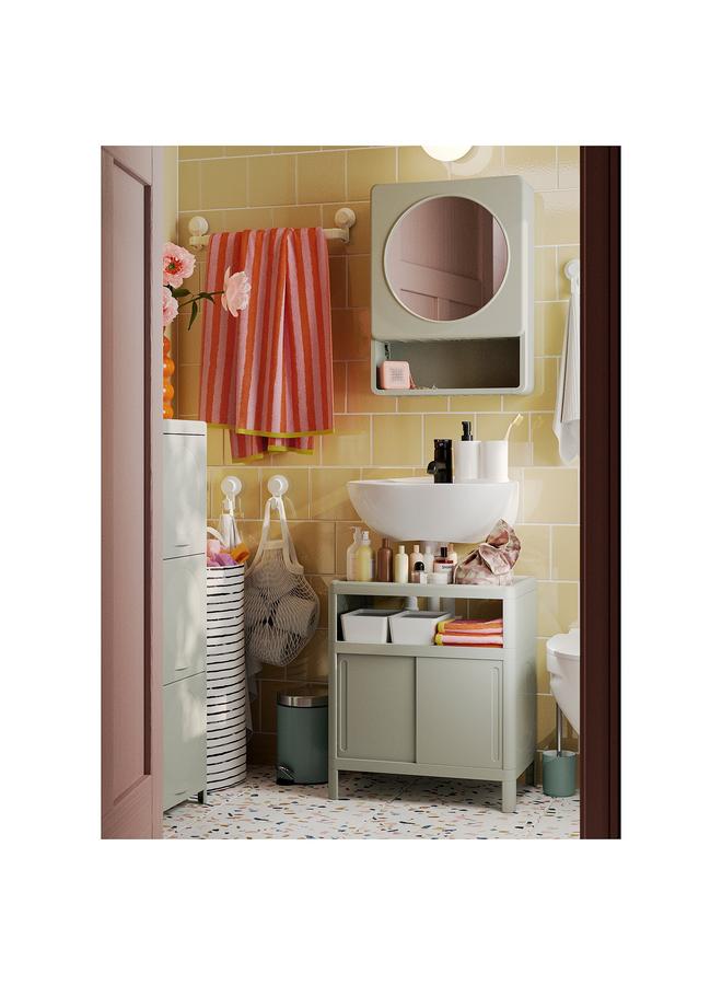 Zaboon Wash-Basin Base Cabinet, With Sliding Doors/Green, 50X33X57 Cm - Image 2