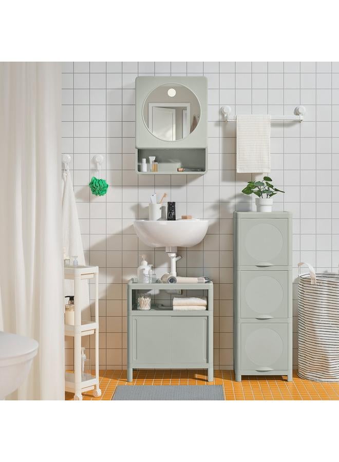 Zaboon Wash-Basin Base Cabinet, With Sliding Doors/Green, 50X33X57 Cm - Image 3