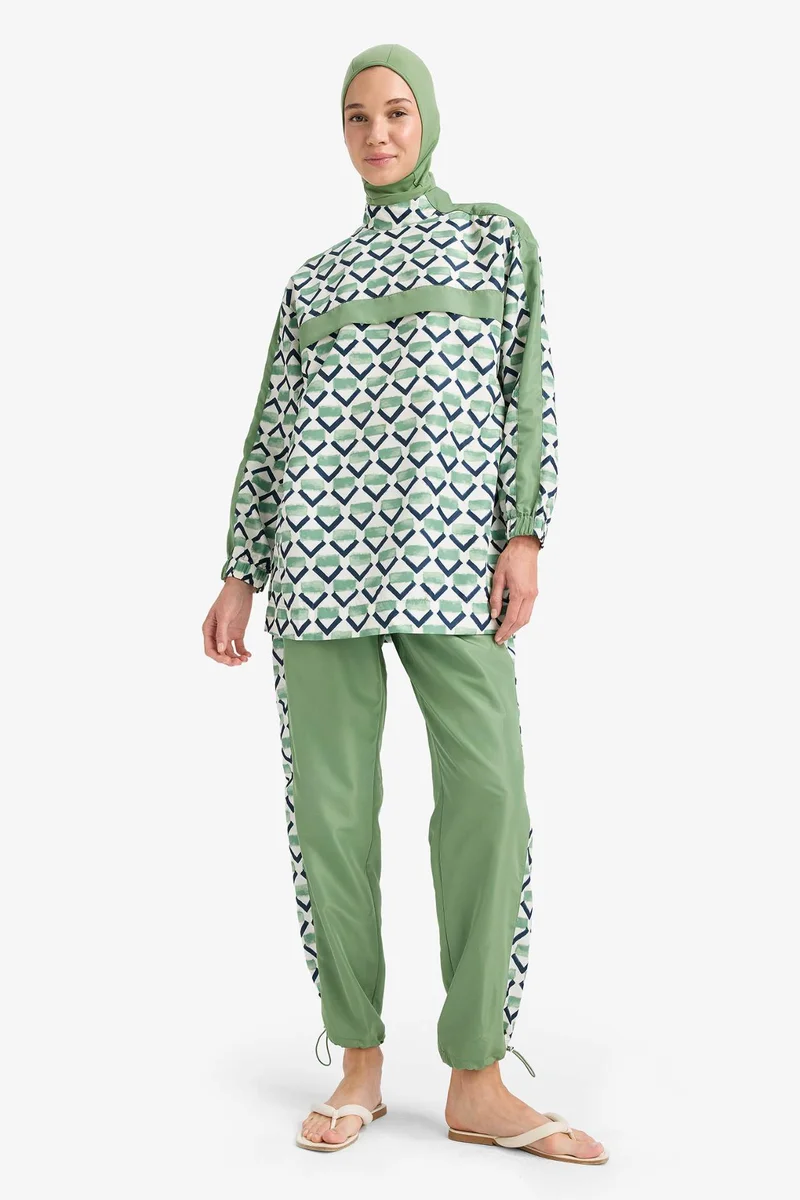 ديفاكتو Relax Fit Printed 3 piece Burkini