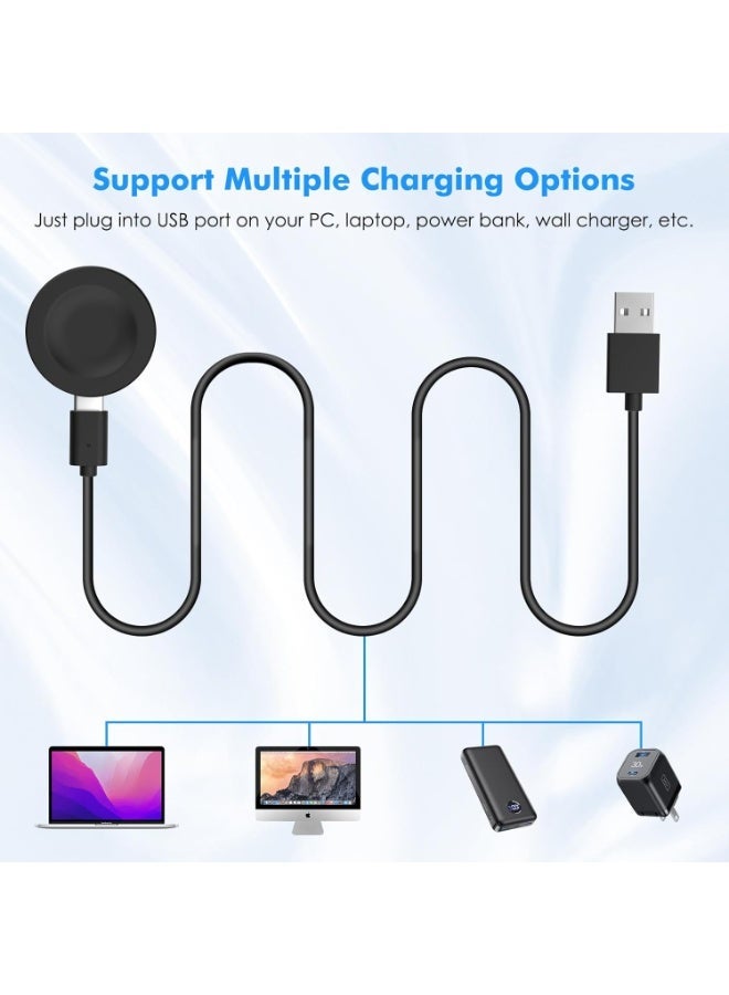 شاحن مغناطيسي متوافق مع ساعات هواوي GT5/GT4/GT3/GT3 Pro/GT3 SE/GT2 Pro/Watch 4/4 Pro/3/3 Pro/Ultimate/GT Runner، محطة شحن محمولة مع كابل شحن منفصل بطول 1 متر، أسود - Image 3