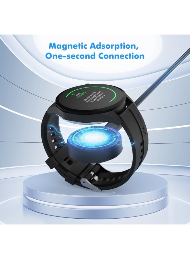 شاحن مغناطيسي متوافق مع ساعات هواوي GT5/GT4/GT3/GT3 Pro/GT3 SE/GT2 Pro/Watch 4/4 Pro/3/3 Pro/Ultimate/GT Runner، محطة شحن محمولة مع كابل شحن منفصل بطول 1 متر، أسود - Image 5