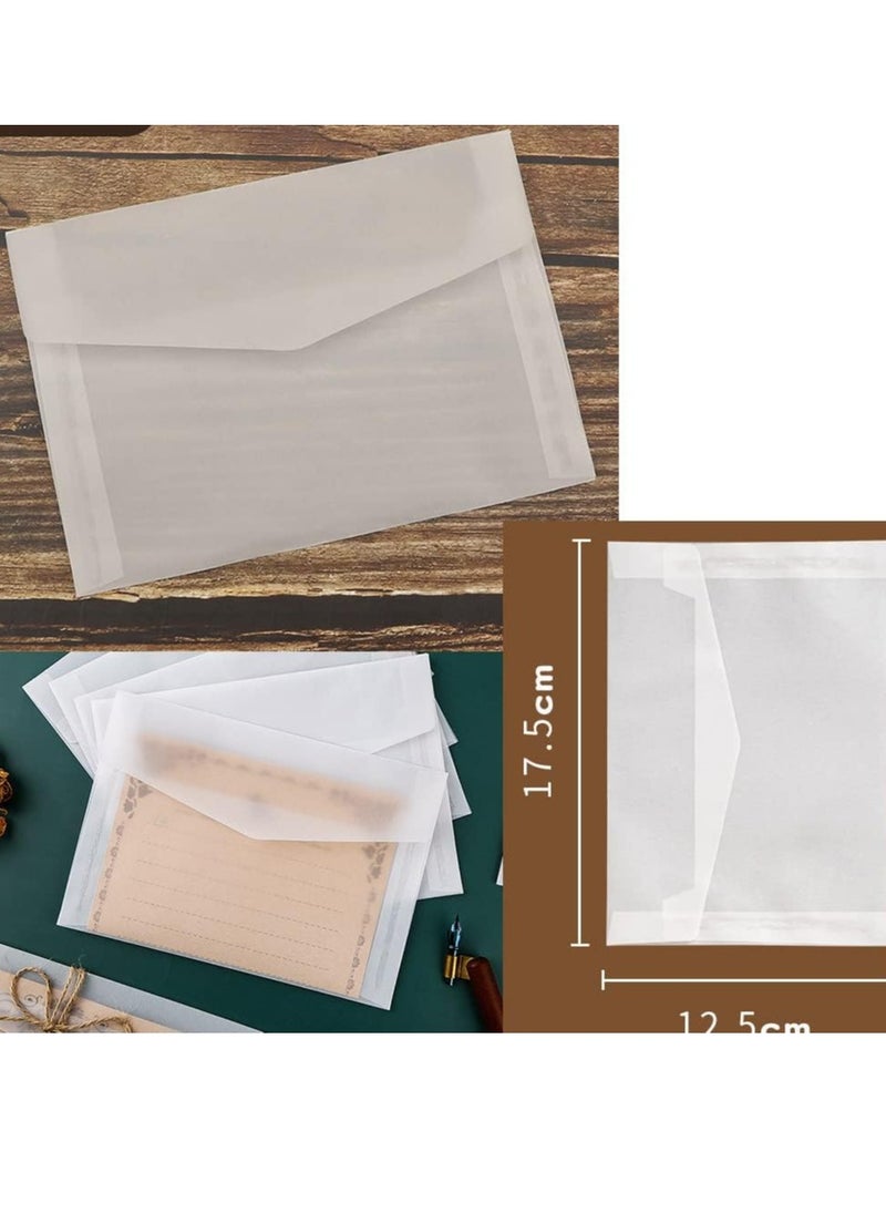 Oasisgalore 30 Pack White A7 Envelopes,Glassine Paper Envelopes 5x7 , Translucen Envelopes 5x7 for Party Birthday.  - Image 5
