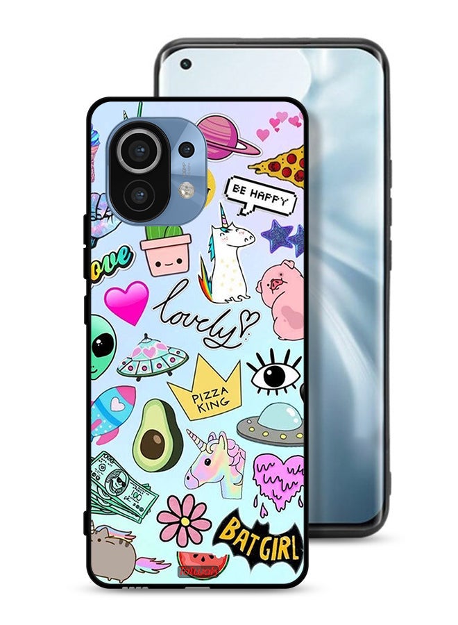 Tolwak Xiaomi Mi 11 Protective Case Cover Lovely Stickers - Image 1