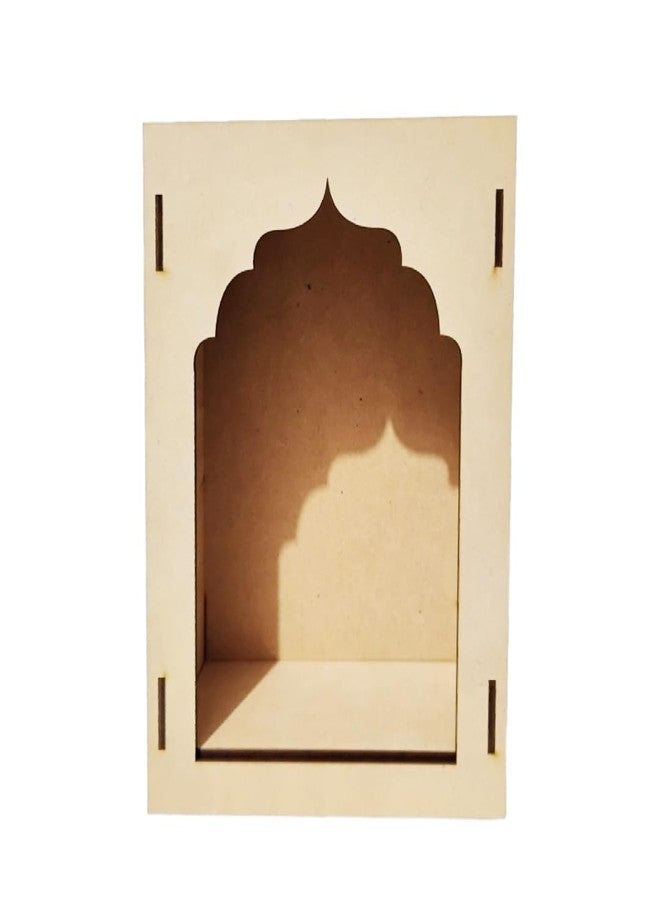 LET'S DIY Plain Jharokha MDF Cutout Box | DIY Art & Craft Kit | Wall Hanging Decor | Festival Gift | Wedding Decoration | Customizable Creative Craft Project - Image 2
