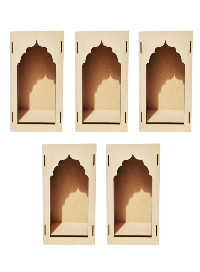 LET'S DIY Plain Jharokha MDF Cutout Box | DIY Art & Craft Kit | Wall Hanging Decor | Festival Gift | Wedding Decoration | Customizable Creative Craft Project - Image 1