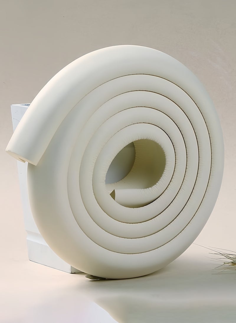 حماية الحواف وسادة إسفنجية على شكل حرف L إسفنجة سميكة للغاية حافة الطاولة وسادة زاوية زاوية مضادة للتصادمات شريط حماية مضاد للصدمات للأطفال والرضع 2 متر أبيض - Image 2