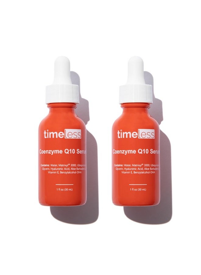 Timeless Skin Care Imeless Skin Care Coenzyme Q10 Serum 1 Oz Pack Of 2 Powerful Antiaging Formula With Coenzyme Q10 Matrixyl 3000 & Hyaluronic Acid Restore & Replenish Skin Smooth Wrinkles All Skin Types  - Image 1