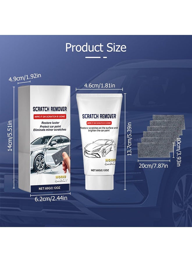 6 قطع من القماش لإزالة خدوش السيارة، معجون إصلاح خدوش السيارة، قطعة قماش تنظيف نانو سحرية لإزالة الخدوش لإصلاح خدوش السيارة - Image 2