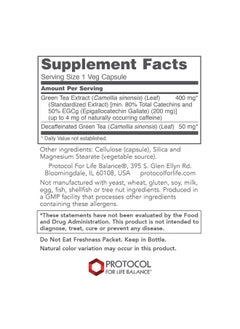 Protocol For Life Balance Protocol Egcg Green Tea Extract 200Mg Oxidative Stress Quencher Cellular Health 90 Veg Caps  - Image 3