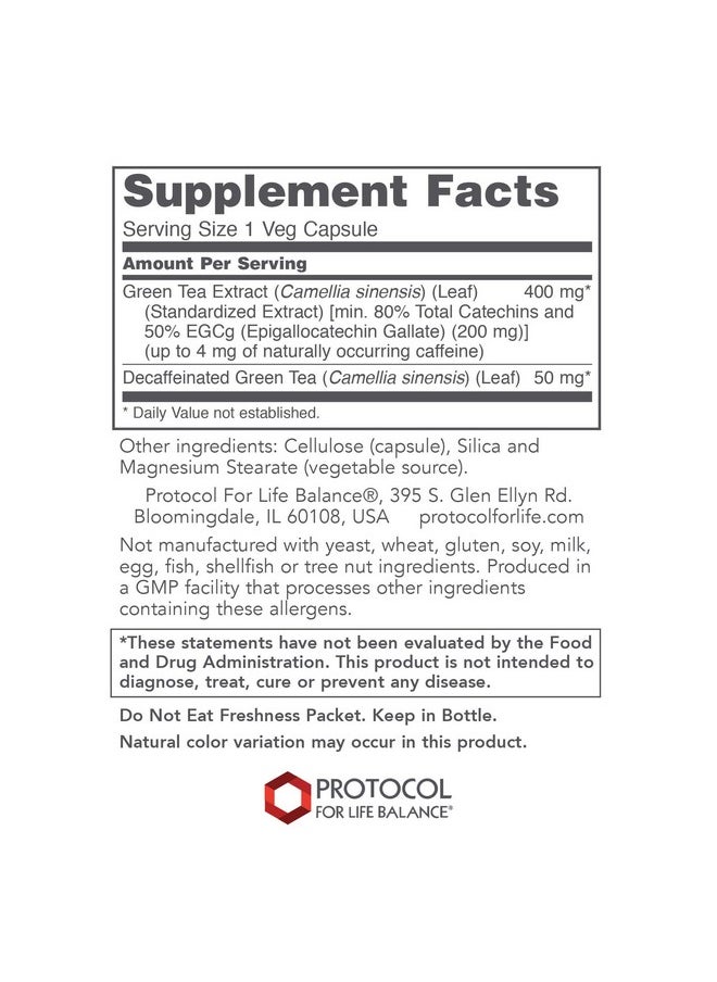 Protocol For Life Balance Protocol Egcg Green Tea Extract 200Mg Oxidative Stress Quencher Cellular Health 90 Veg Caps  - Image 3