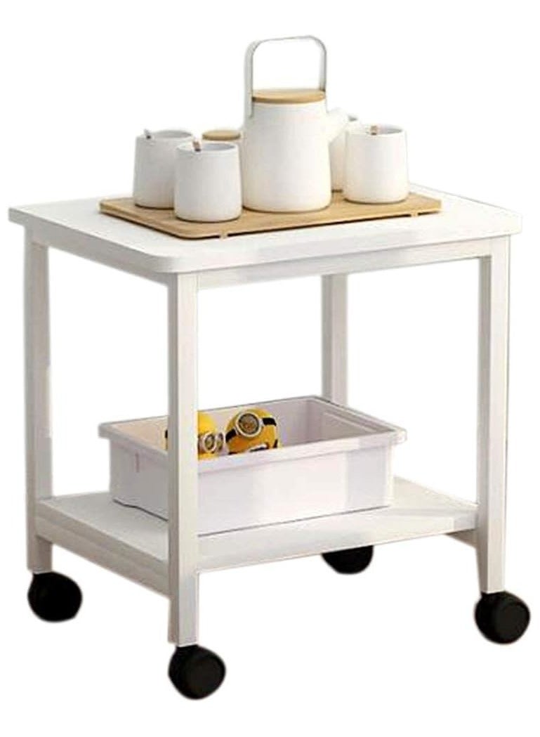 Generic Table Double-Layer Storage Home Living Room Coffee, Iron Sofa Corner Simple Mini Movable Large Storage Space  - Image 1