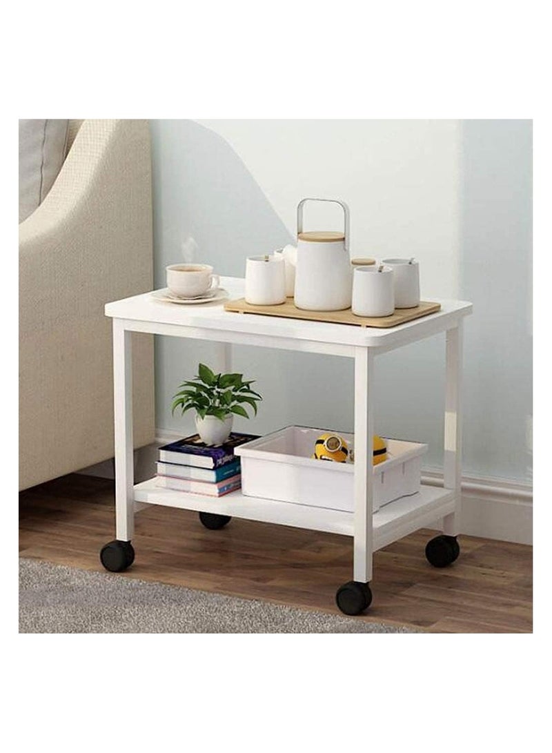 Generic Table Double-Layer Storage Home Living Room Coffee, Iron Sofa Corner Simple Mini Movable Large Storage Space  - Image 3