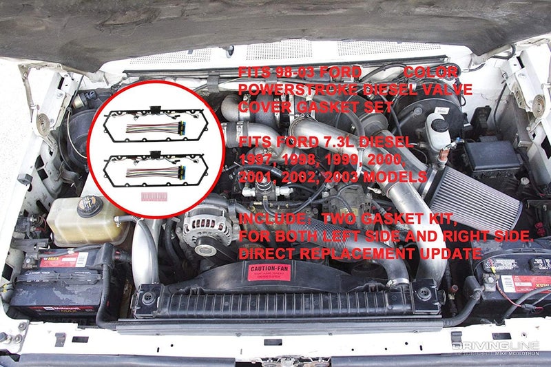 LIYAauto LIYA Diesel Valve Cover Gasket Set for Ford Powerstroke 7.3L (1998-2003) - Image 2