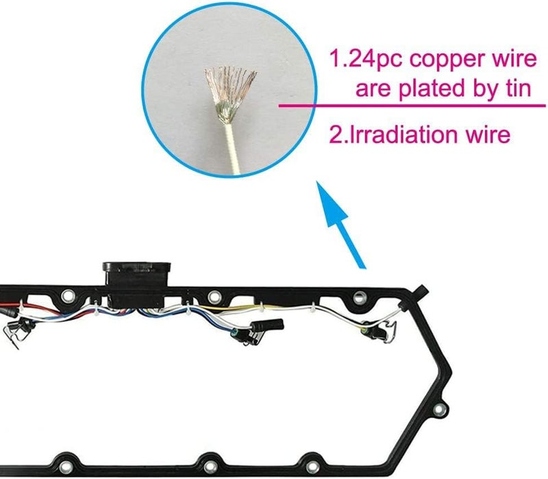 LIYAauto LIYA Diesel Valve Cover Gasket Set for Ford Powerstroke 7.3L (1998-2003) - Image 4
