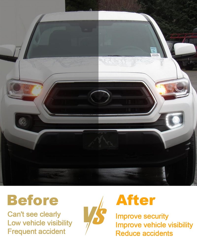 TBHOO LED Fog Lights Assemblies for 2016-2023 Tacoma DRL Daytime Running Lights Amber Turn Signal LED Fog Lamps Cover Tacoma Accessories - Image 5