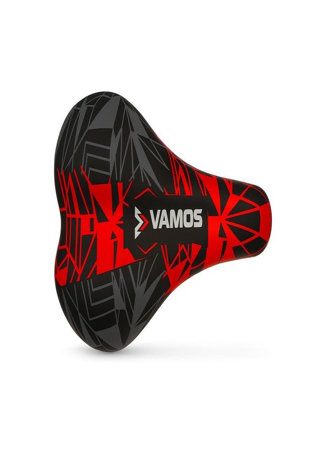 VAMOS® Kids Cycle Seat - Universal PU Cushion Saddle for 12T, 14T, 16T, 18T & 20T Bicycles (Fits 14 inch to 20 inch) | Soft, Comfortable & Easy Universal Mount for Kids Bike (Red) - Image 2