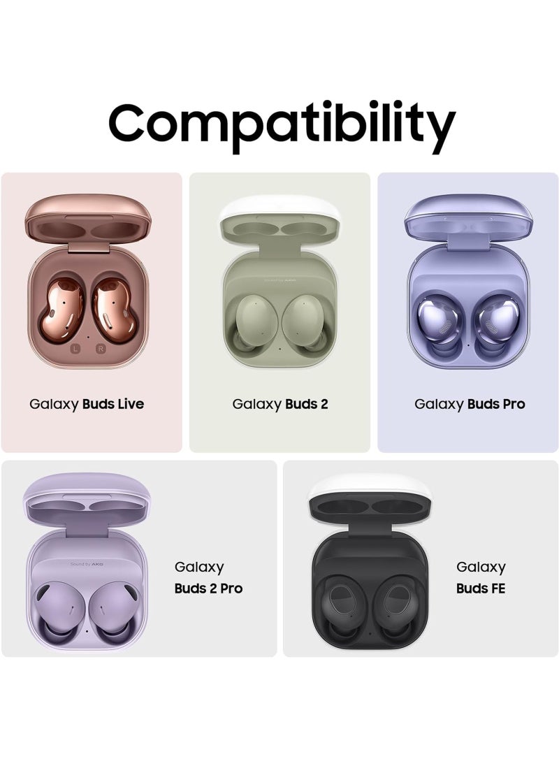 Generic - For Samsung Galaxy Buds FE Case 2023 | Galaxy Buds 2 Pro Case 2022 | Galaxy Buds 2 Case 2021 | Galaxy Buds Pro Case 2021 | Galaxy Buds Live 2020 3D Game Console Design Silicone Cover with Carabiner - Image 1