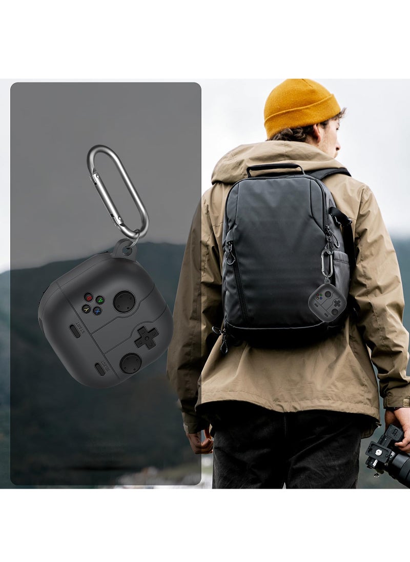 Generic - For Samsung Galaxy Buds FE Case 2023 | Galaxy Buds 2 Pro Case 2022 | Galaxy Buds 2 Case 2021 | Galaxy Buds Pro Case 2021 | Galaxy Buds Live 2020 3D Game Console Design Silicone Cover with Carabiner - Image 1