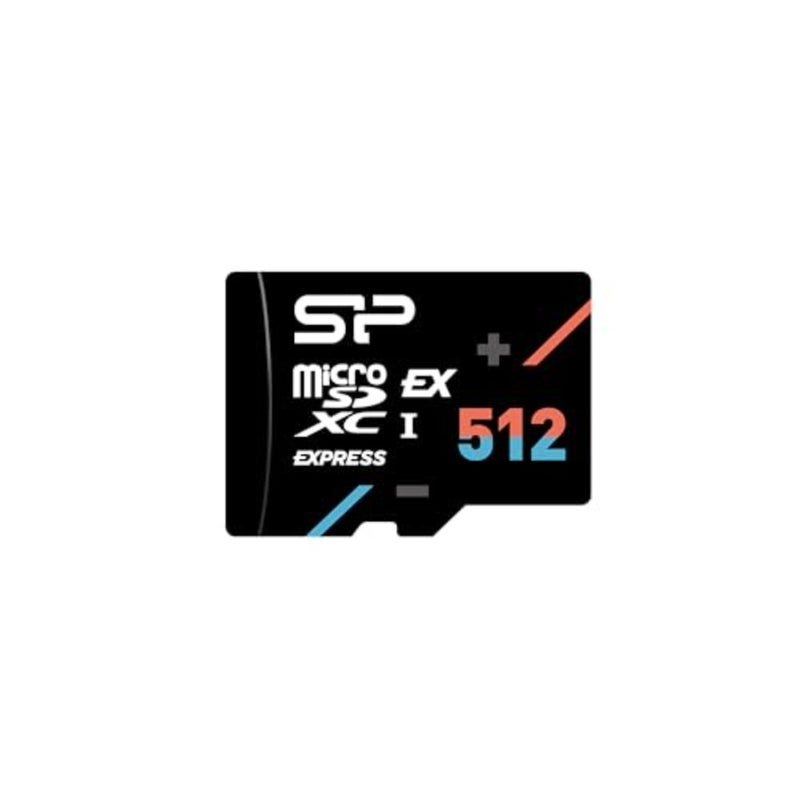 بطاقة SP Silicon Power 512GB Hypera microSDXC™ Express تصل سرعتها إلى 880/700 ميجابايت/ثانية، متوافقة مع بطاقة MicroSD من Nintendo Switch 2 مع محول، U3، A1، V30 لبطاقة MicroSD Express للفيديو بدقة 4K UHD - Image 1