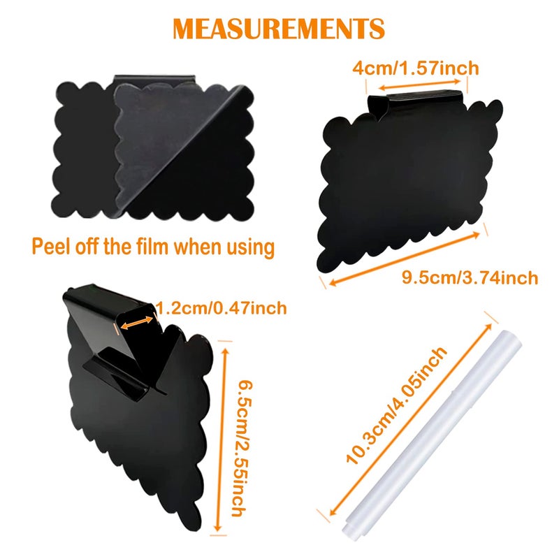 badigo 20 Reusable Basket Labels with Clip-On Design, Perfect for Kitchen and Closet Organization, Includes 2 White Chalk Markers - Image 2