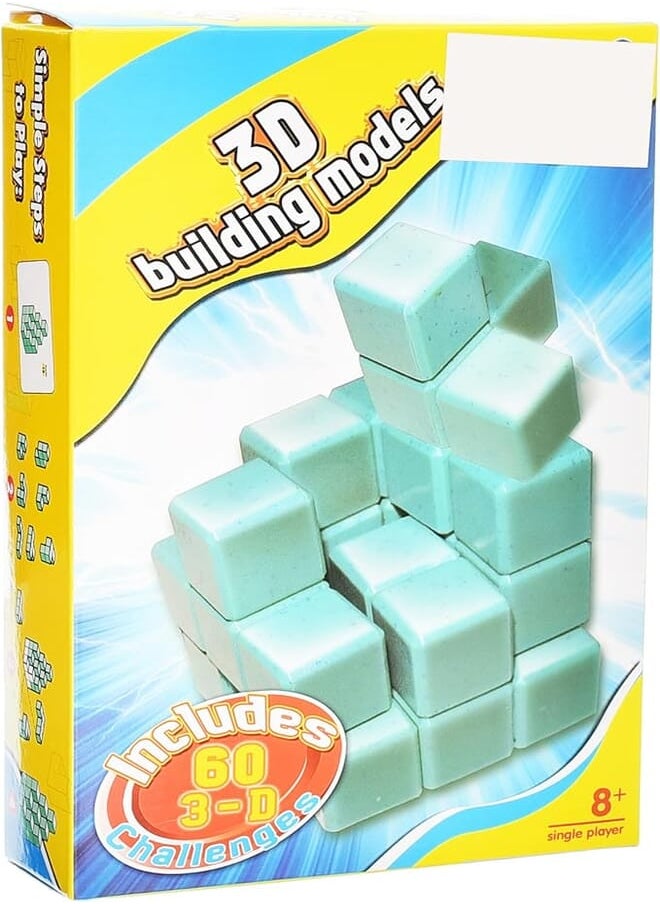 Generic Plastic 3D Building Models With 60 Challenges And Challenge Card For Unisex Single Player +8 Ages - Multi Color 
