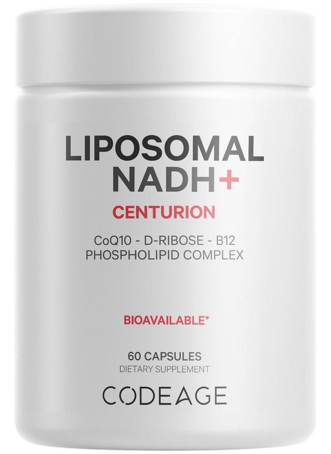 Codeage Codeage Liposomal NADH+ Supplement - NADH, Vitamin B12, D-Ribose as Bioenergy Ribose, CoQ10-2-Month Supply - Liposomal Delivery - β-Nicotinamide Adenine Dinucleotide Pills - Non-GMO - 60 Capsules  - Image 1