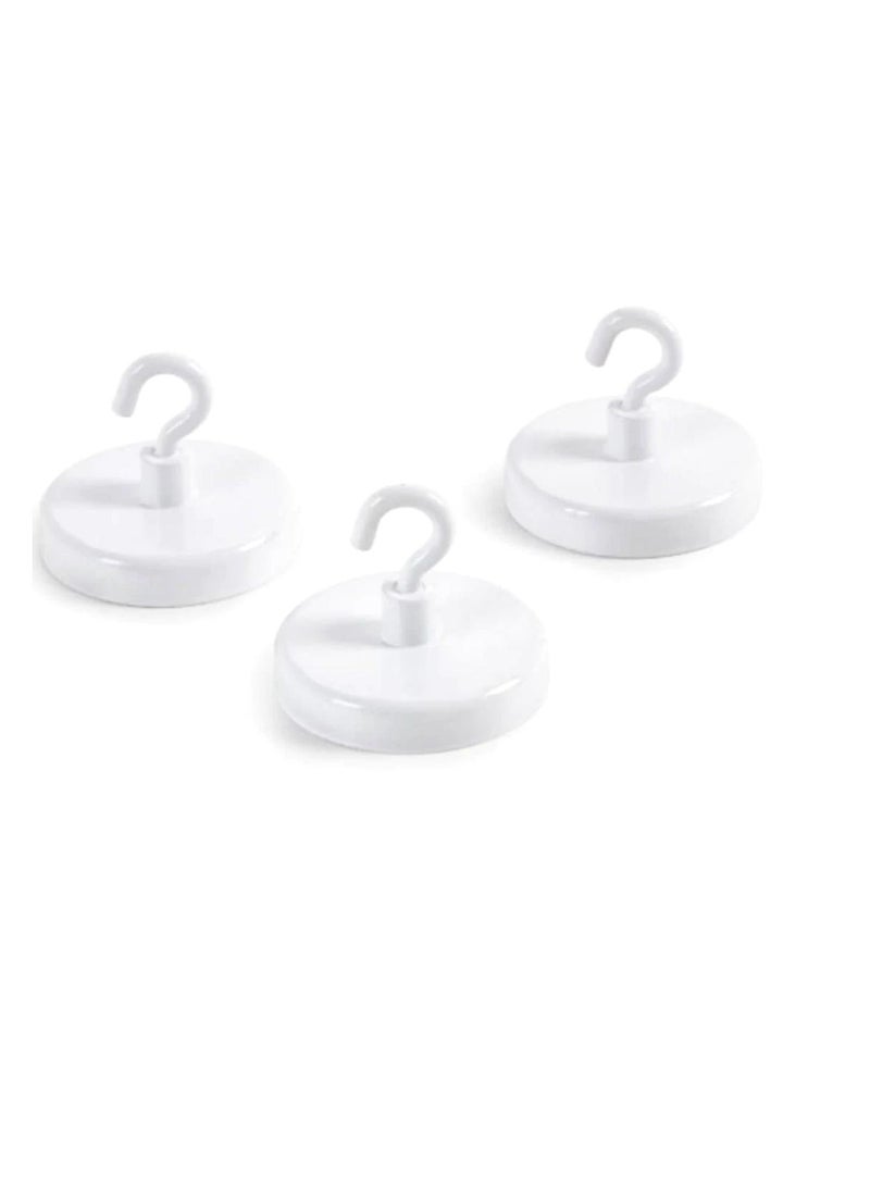 خطاف مغناطيسي أبيض 1.5 × 1.25 بوصة 3 أحجام متنوعة  - Image 3