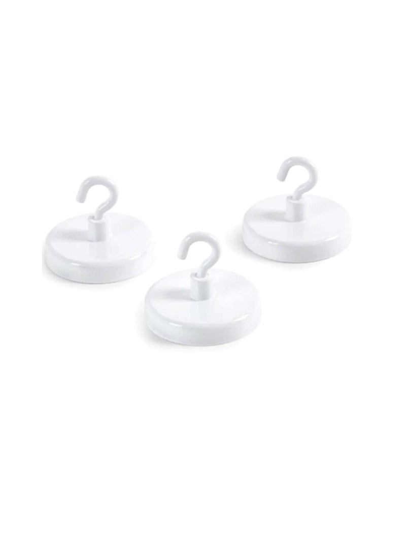 خطاف مغناطيسي أبيض 1.5 × 1.25 بوصة 3 أحجام متنوعة  - Image 1