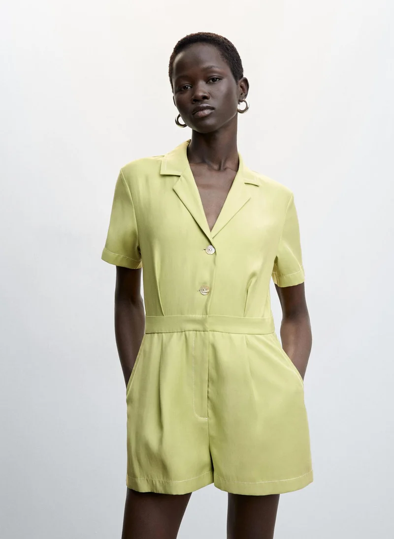 MANGO Button Detail Playsuit