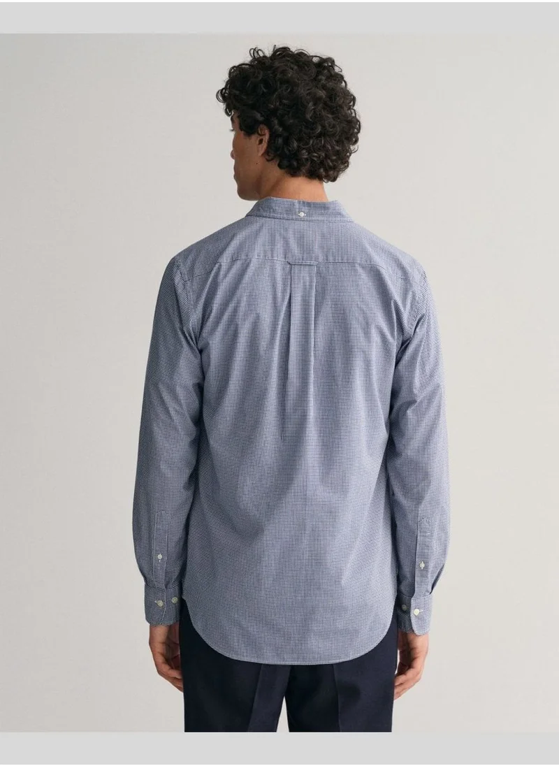 GANT Regular Fit Micro Checked Poplin Shirt