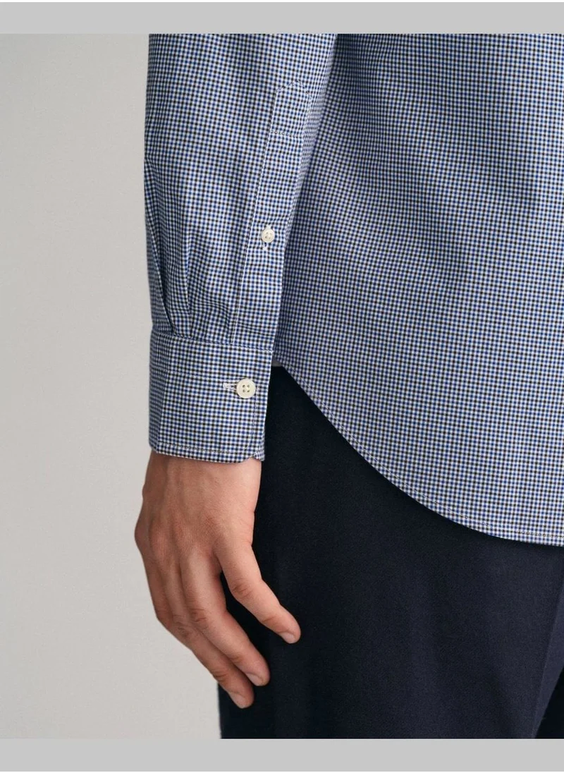 GANT Regular Fit Micro Checked Poplin Shirt