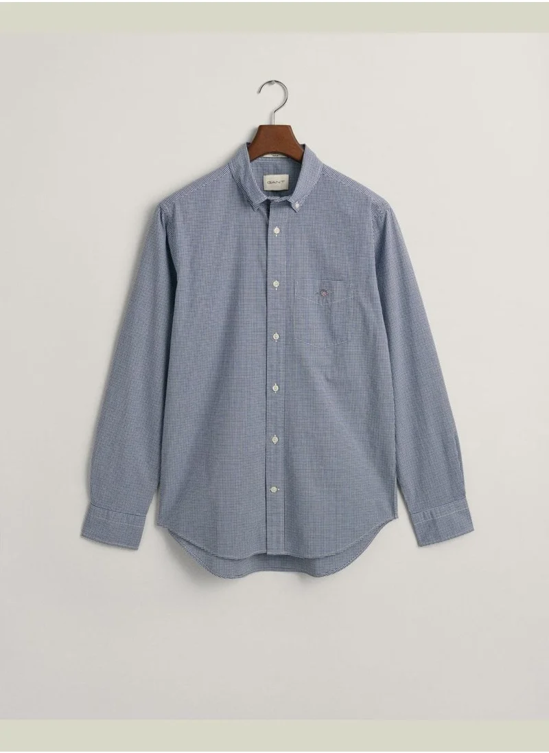 GANT Regular Fit Micro Checked Poplin Shirt