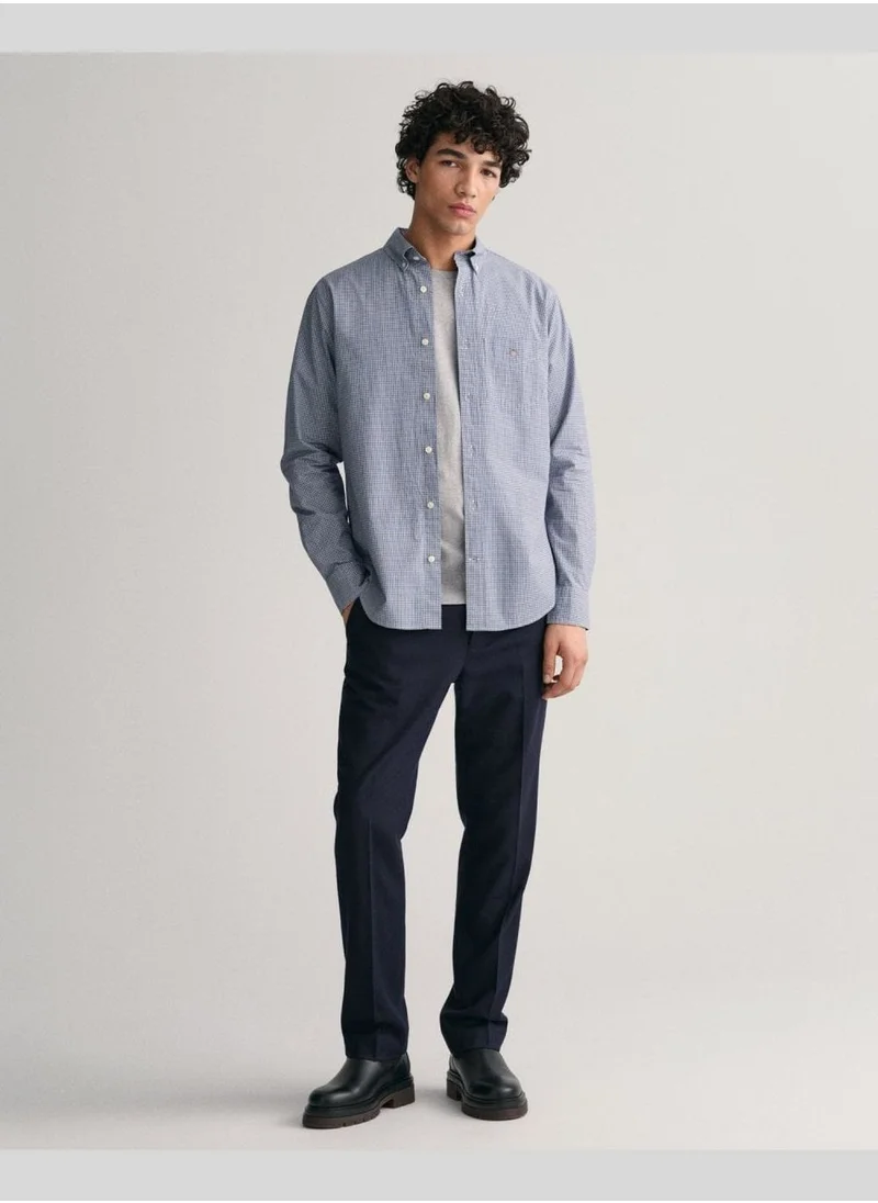 GANT Regular Fit Micro Checked Poplin Shirt
