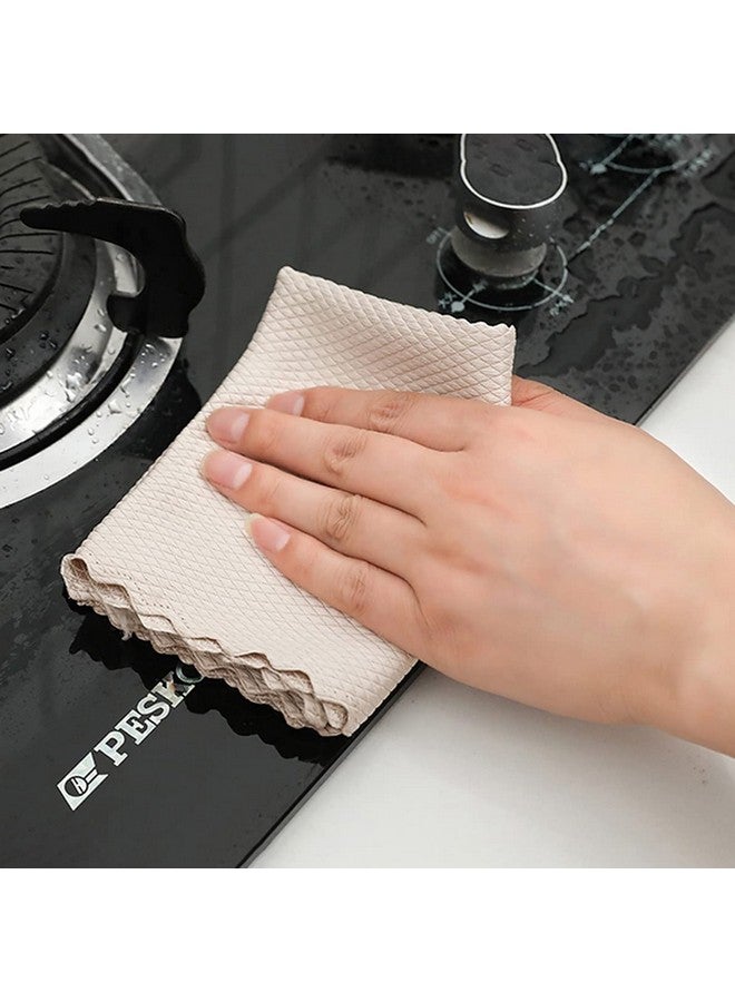 wolpin Microfiber Cleaning Cloths, 5 Pcs 25 X 25 Cms Multi-Colour|Highly Absorbent, Lint And Streak Free, Multi -Purpose Wash Cloth For Kitchen, Car, Window, Stainless Steel, Silverware - Image 2