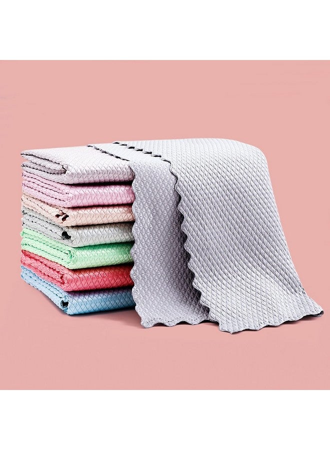 wolpin Microfiber Cleaning Cloths, 5 Pcs 25 X 25 Cms Multi-Colour|Highly Absorbent, Lint And Streak Free, Multi -Purpose Wash Cloth For Kitchen, Car, Window, Stainless Steel, Silverware - Image 1